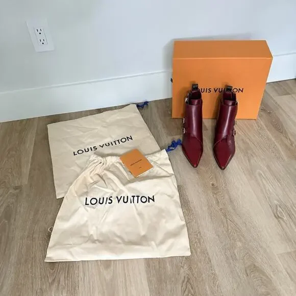 Louis Vuitton Jumble Flat Ankle Boot Size 38 7 7.5 Pointed Toe Leather NIB New - Picture 11 of 16